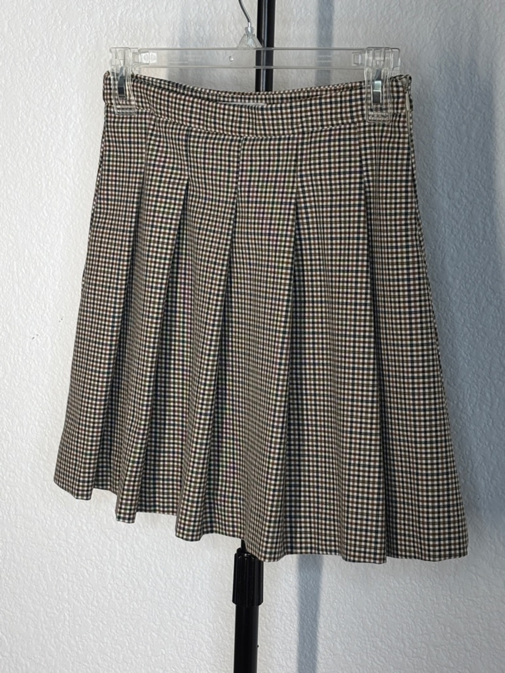 Zara Pleated Skirt Plaid Side-Zip Size 13-14 - Picture 4 of 9